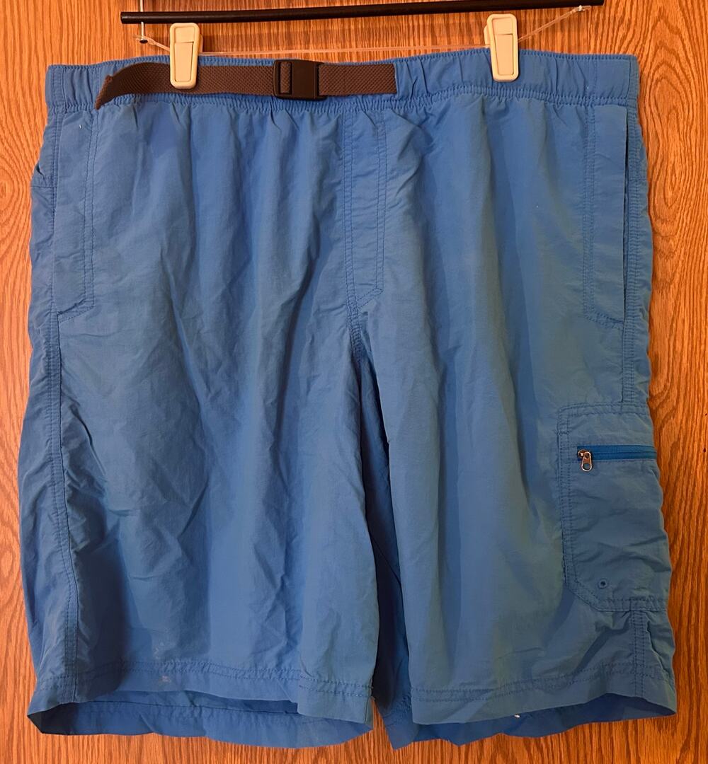 Columbia men’s blue cargo swim trunks beach summer fishing outdoors size XL